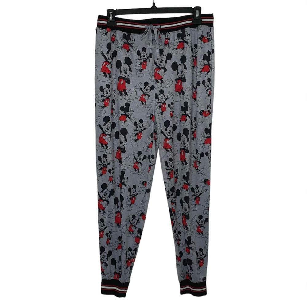 Disney Women’s Mickey Mouse Drawstring Lounge Pajama Bottoms Size L PJ Graphic